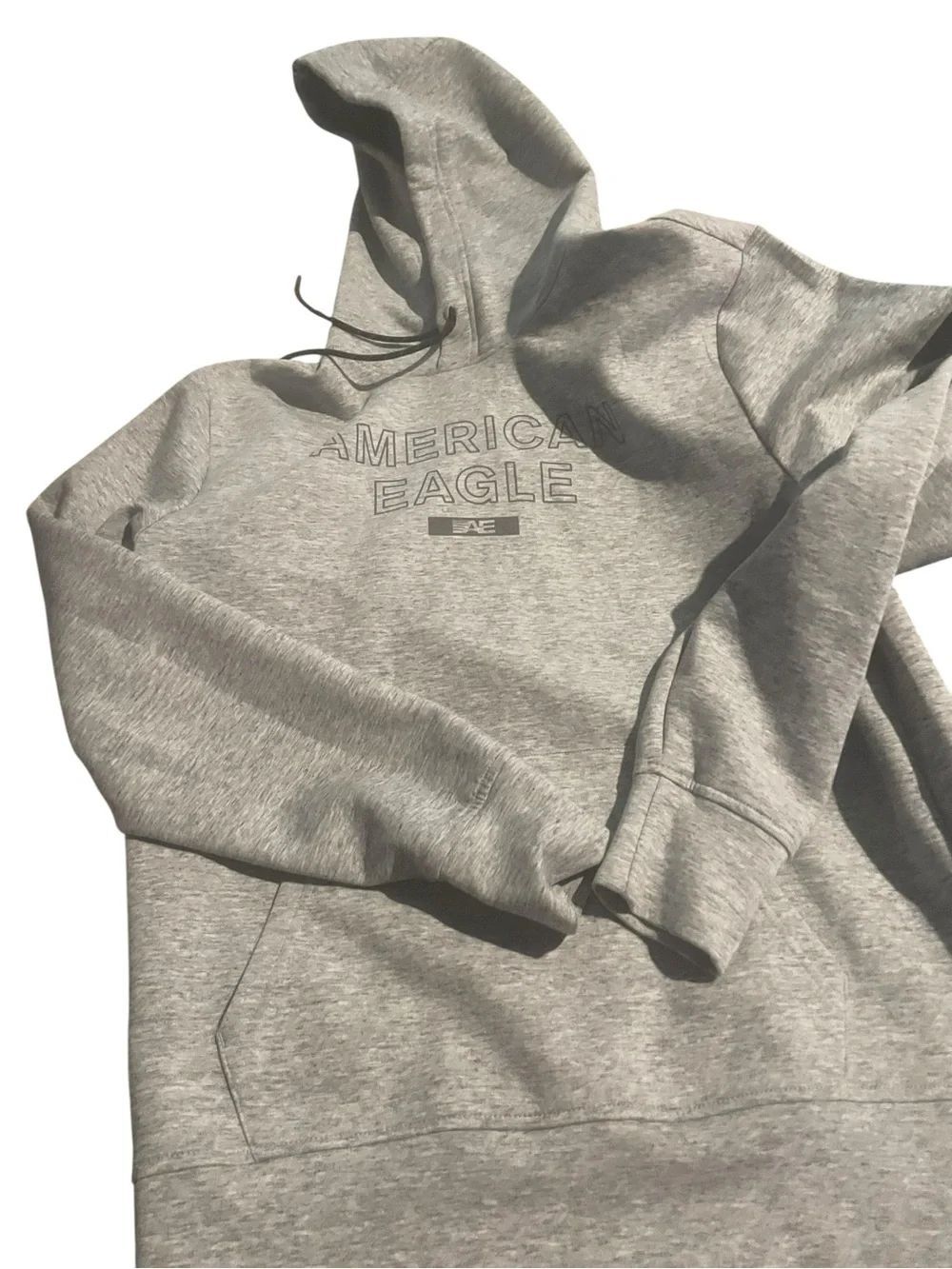 American Eagle Outfitters Men's Gray Pullover Hoodie size small
